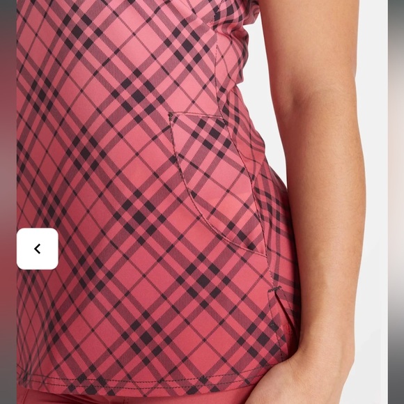 Dickies EDS Plaid Dip Dye V-Neck Print Scrub Top Size  Medium - Picture 4 of 5